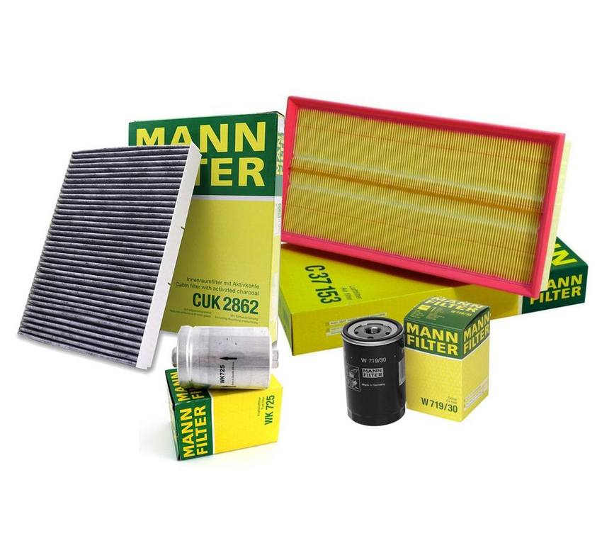 VW Air / Cabin Air / Fuel / Engine Oil Filter Kit 441201511C - MANN-FILTER 3725308KIT